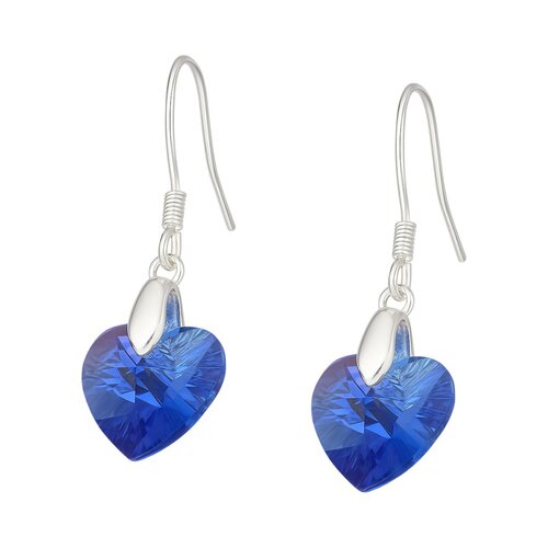 Aro Corazón Hecho con Cristal Swarovski® Azul