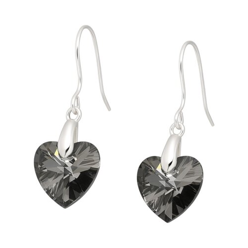 Aro Corazón Cristal Hecho con Swarovski® Black Diamond