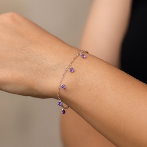 Pulsera Cristales Hecho con Swarovski® Morado