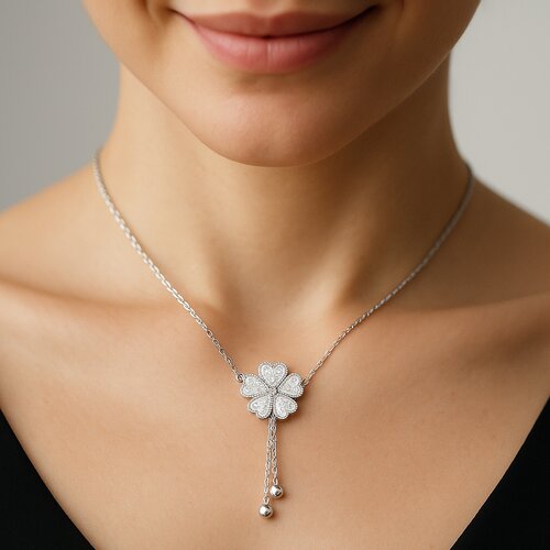 Collar Trébol de la Suerte Facetado