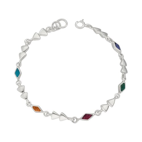 Pulsera  Rombo Piedras Naturales Multicolor