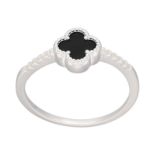 Anillo Trébol de la Suerte Ónix Circones