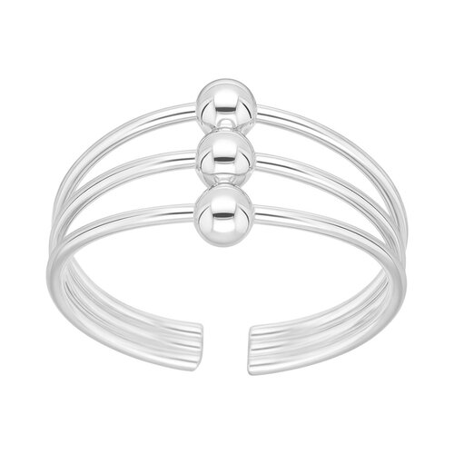 Anillo Midi Triple Esferas