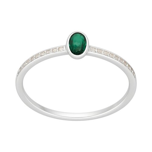 Anillo Ovalo Circón Esmeralda