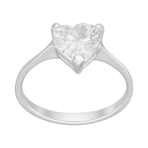 Anillo Corazón Circón Solitario
