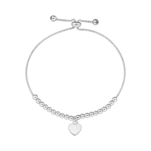 Pulsera Ajustable Esferas Corazón