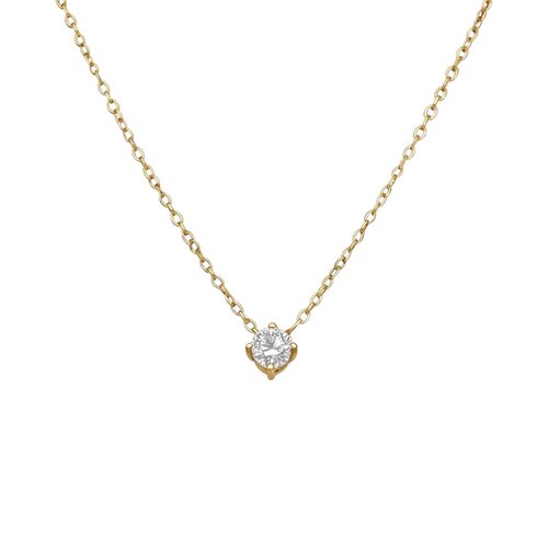 Collar Circón Punto de Luz 4 mm