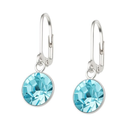 Aro Clip Hecho con Cristal Swarovski® Celeste 8 mm