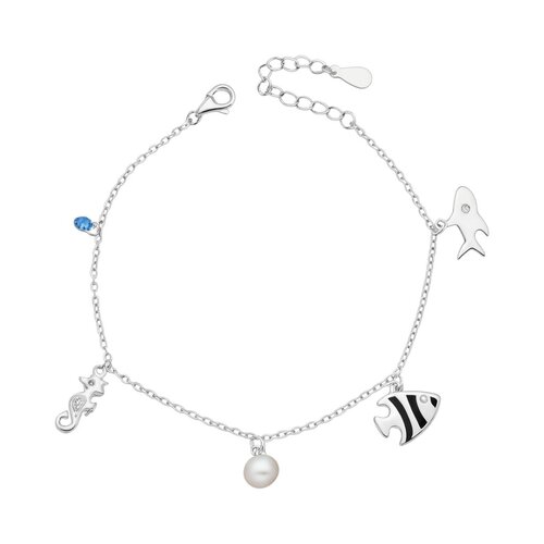 Pulsera Chiches Marinos Cristal Hecho con Swarovski® Celeste