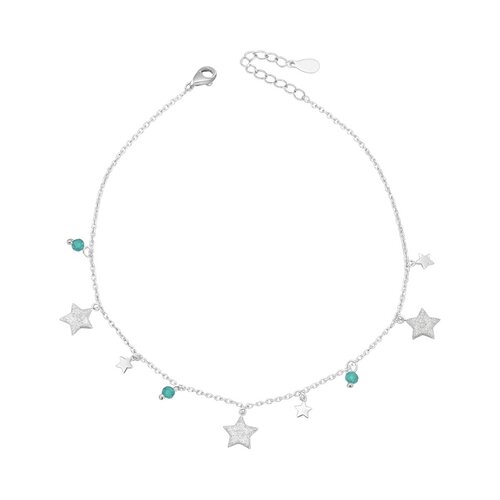 Tobillera Estrella Circones Cristales Celestes