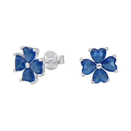 Aro Flor Circones Zafiro