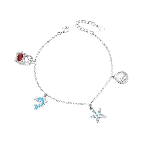 Pulsera Almeja Estrella de Mar Delfín Cangrejo Circones Multicolor