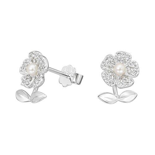 Aro Flor Circones Perla