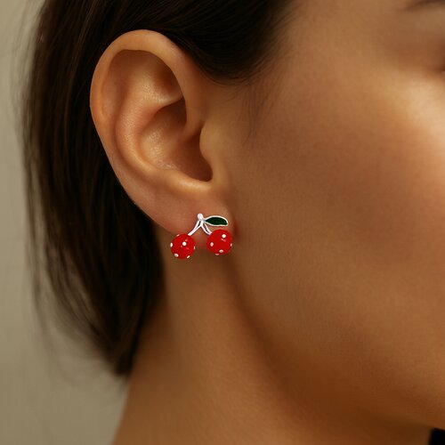 Aro Cereza Esmaltada