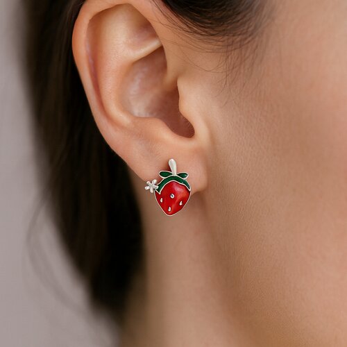 Aro Frutilla Esmaltada