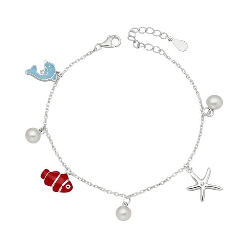 Pulsera Perlas Delfín Pez Estrella de Mar Circón