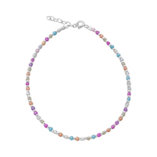 Tobillera Esferas Cristales Multicolor