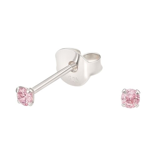 Aro Circón Rosa Francia 2 mm