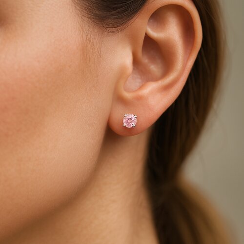 Aro Circón Rosa Francia 2 mm