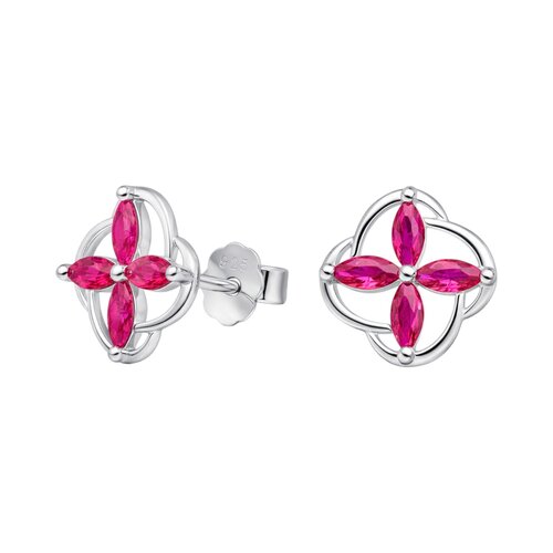 Aro Flor Circones Rubí