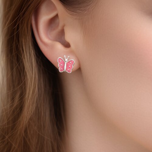 Aro con Tope Mariposa Esmaltada