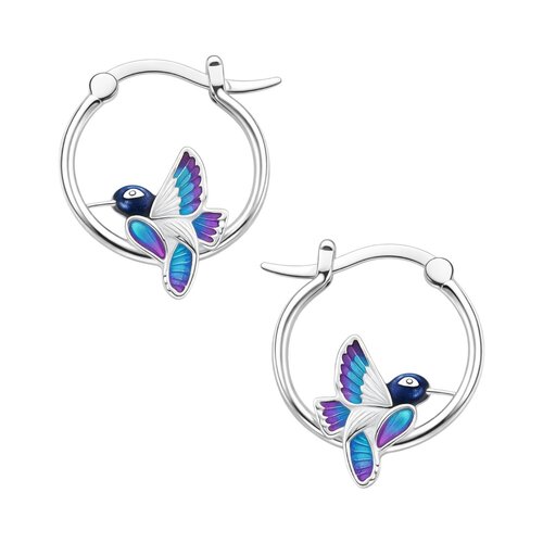 Argolla Colibrí Esmaltado Multicolor 17 mm