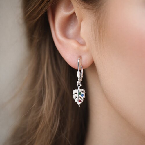 Aro Clip Hoja Circones Multicolor