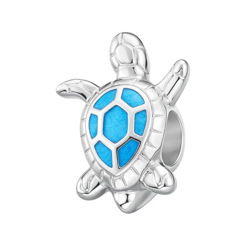 Colgante Charm Tortuga Ópalo Azul