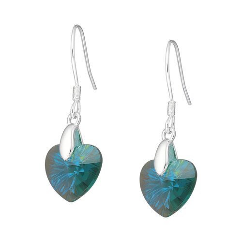 Aro Corazón Hecho con Cristal Swarovski® Turquesa