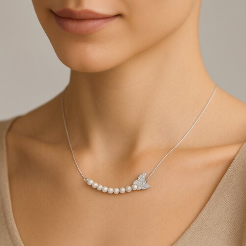 Collar Perlas Mariposa Circones