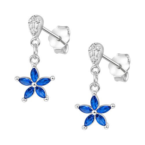 Aro Flor Circones Zafiro