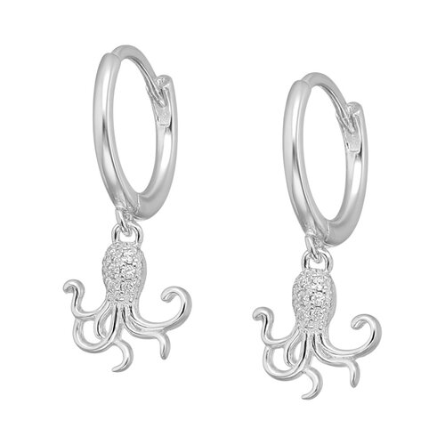 Argolla Huggie Pulpo Circones 11 mm