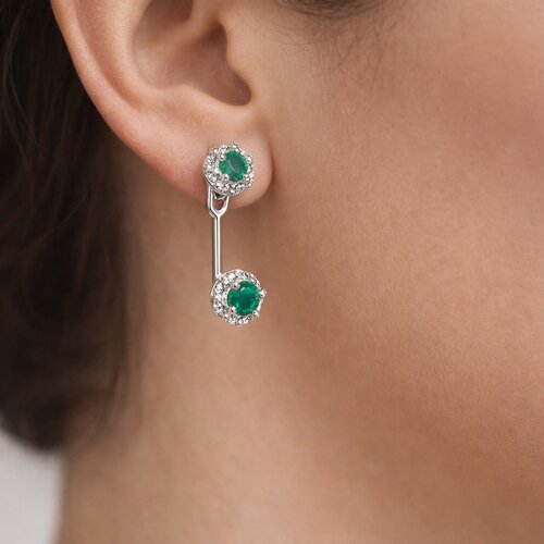 Aro Flores Circones Esmeralda