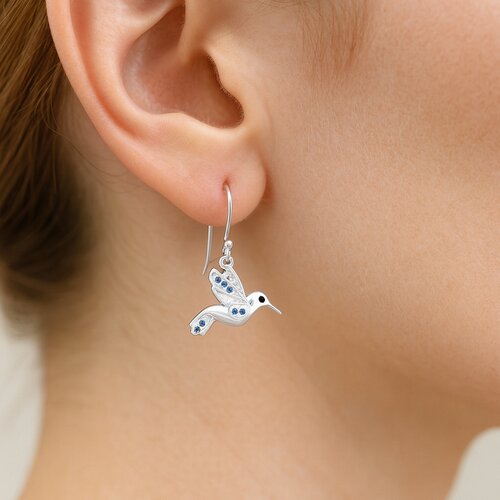 Aro Colibrí Circones Agua Marina