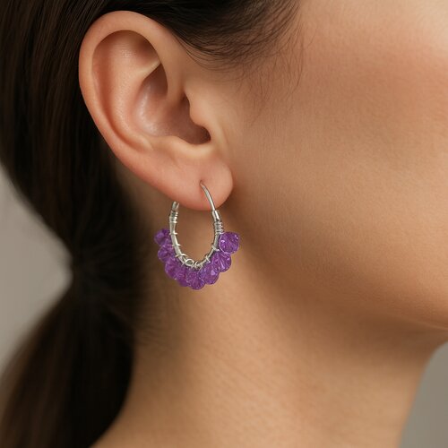 Argolla Cristales Hecho con Swarovski® Violeta 16 mm