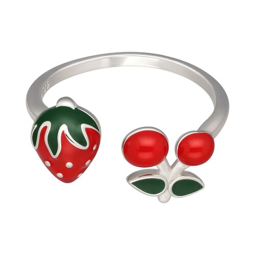 Anillo Ajustable Frutilla Cereza Esmaltada