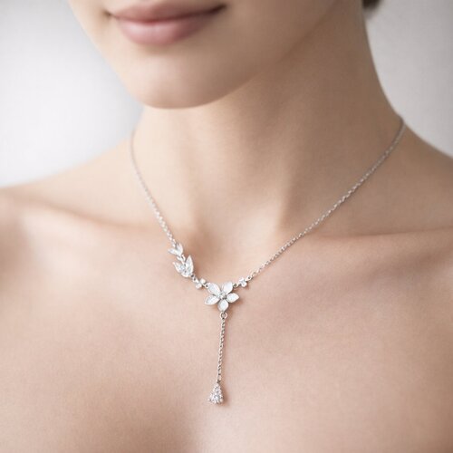 Collar Flor Mariposas Circones