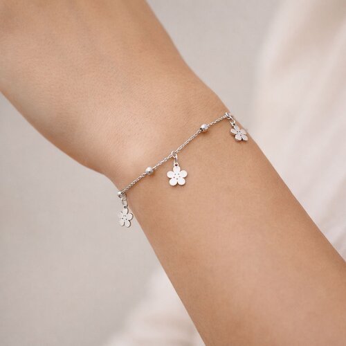Pulsera Esferas Flores
