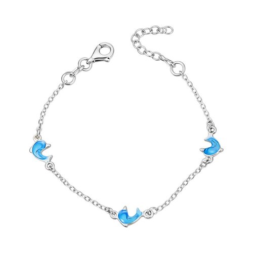Pulsera Delfines Esmaltados 16 cm