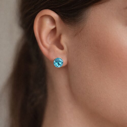 Aro Cristal Hecho con Swarovski® Celeste 6 mm