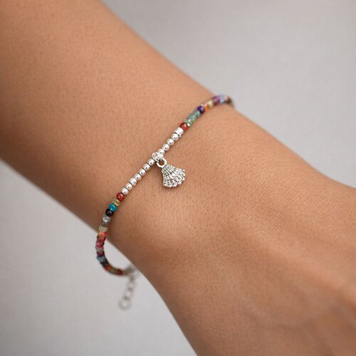 Pulsera Cristales Multicolor Almeja
