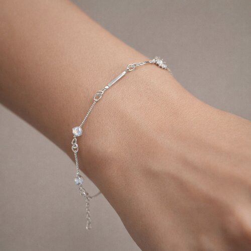 Pulsera Palitos Martillados Sol Cristales Hechos con Swarovski®