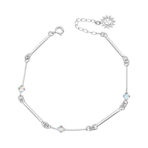 Pulsera Palitos Martillados Sol Cristales Hechos con Swarovski®