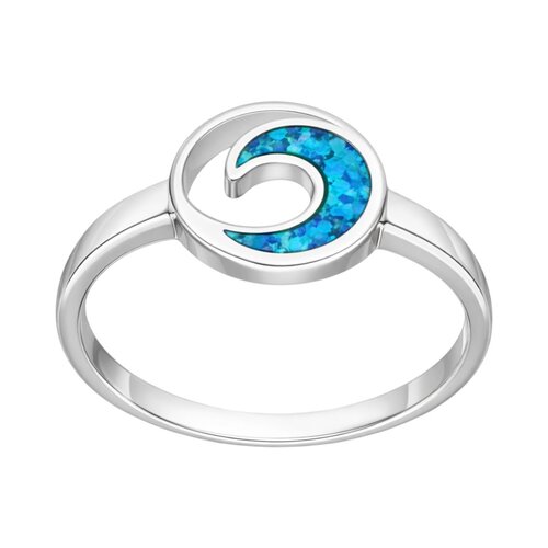 Anillo Ola Ópalo Azul
