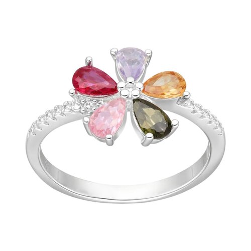 Anillo Flor Circones Multicolor