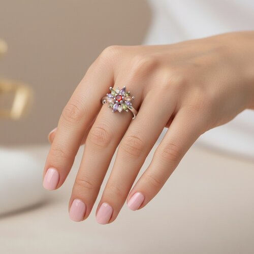 Anillo Flor Circones Multicolor