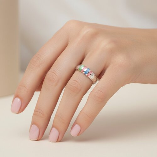 Anillo Cintillo Anacarado Multicolor