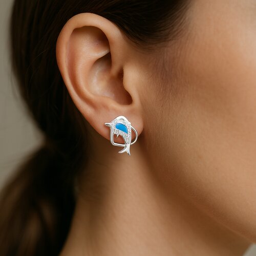 Aro Corazón Delfín Esmaltado Circones