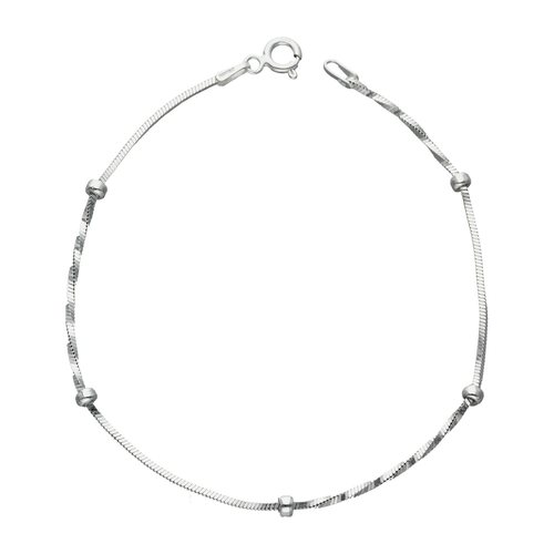 Pulsera Cola de Topo Entorchada con Esferas