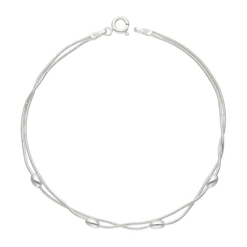 Pulsera Doble Cola de Topo con Óvalos